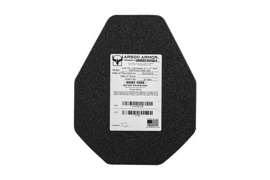 AR500 armour lightweight Level III+ curved ALSC steel core armour plate features a 20 year shelf lef.